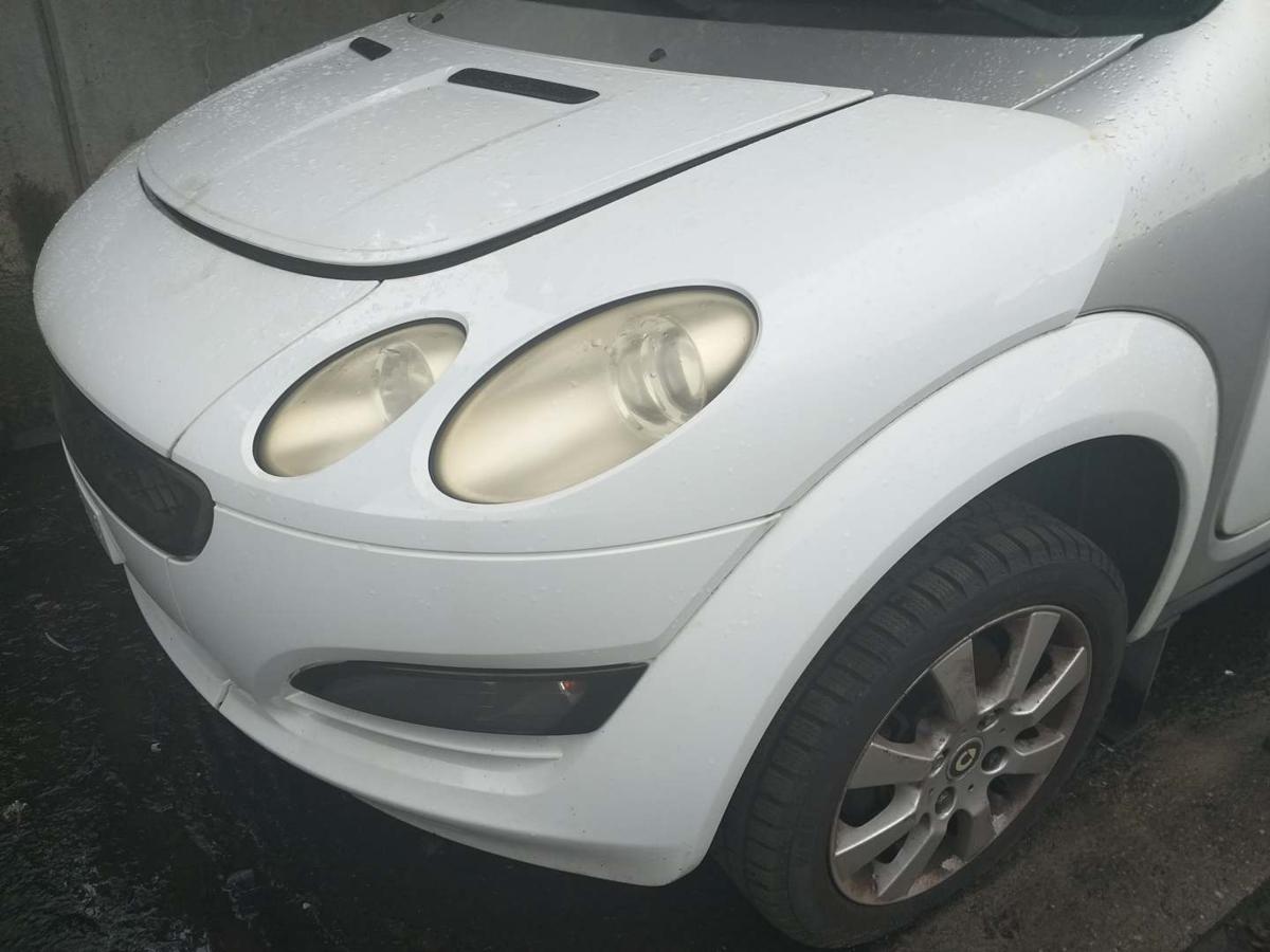 Smart ForFour 454 original Kotfl&uuml;gel Sto&szlig;stangenecke vorn links Ice White Bj.2006